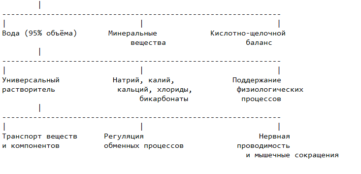 Жидкая основа и минеральный состав